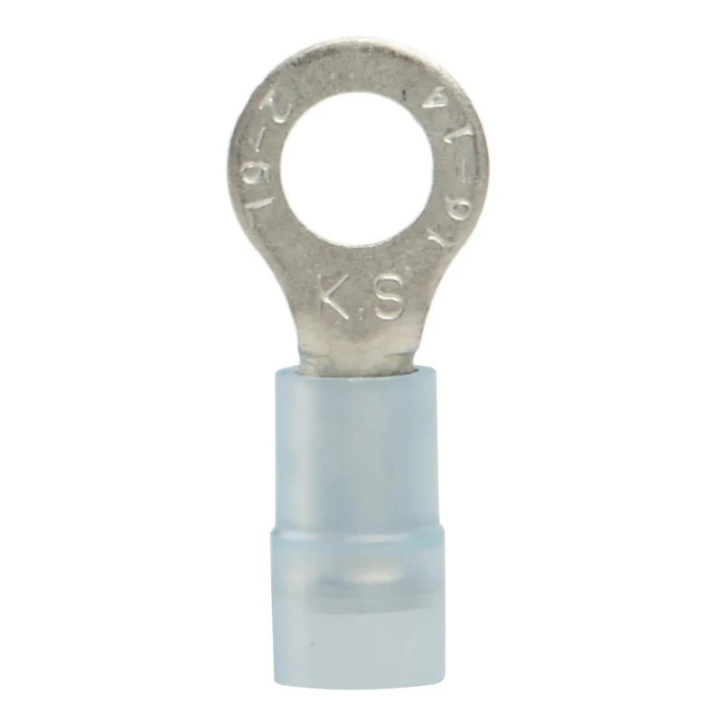 RS PRO Insulated Ring Terminal, M5 Stud, Size 16 AWG to 14 AWG, Nylon Insulation, Copper Tin Plated 267-3745