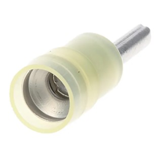 RS PRO Insulated Crimp Pin Connector, Yellow, 12 AWG to 10 AWG, 2.8 mm Pin Diameter, 14 mm Pin Length 267-4120