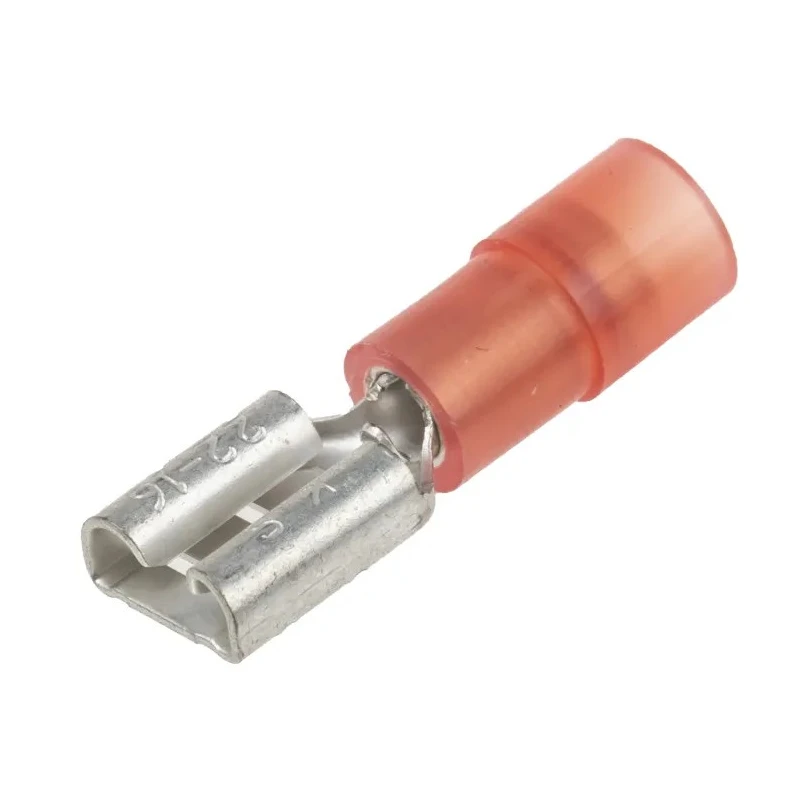 RS PRO Red Insulated Female Spade Connector Crimp 6.35 x 0.8 mm Tab Size 22 AWG to 16 AWG 267-4136