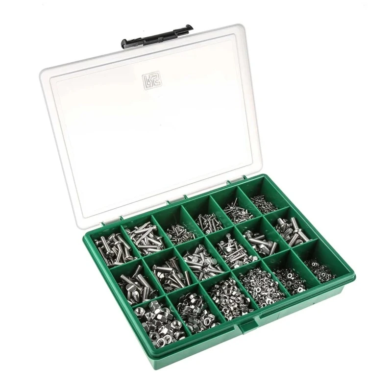 RS PRO Stainless Steel Slot Drive Machine Screw/Bolt Kit 3168 Piece 6mm-25mm Length 281-978