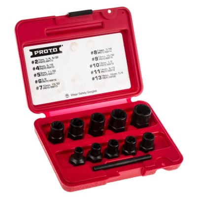 Stanley Proto 10 Piece Plastic Steel Screw Extractor Set 69X00