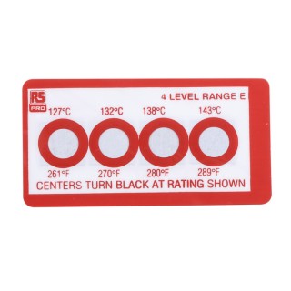 RS PRO Temperature Sensitive Label 127 °C to 143 °C 4 Levels 286-068
