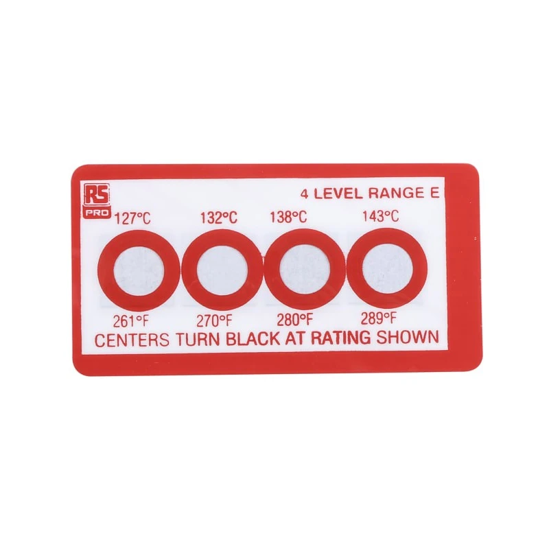 RS PRO Temperature Sensitive Label 127 °C to 143 °C 4 Levels 286-068