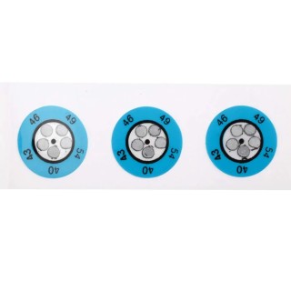 RS PRO Temperature Sensitive Label Circular 19mm x 40mm 5 Levels 40°C to 54°C 10 Labels 285-964