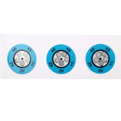 RS PRO Temperature Sensitive Label Circular 19mm x 40mm 5 Levels 40°C to 54°C 10 Labels 285-964