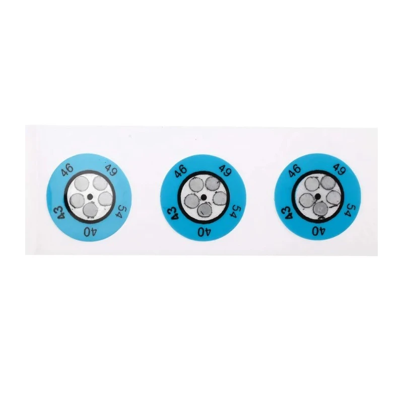 RS PRO Temperature Sensitive Label Circular 19mm x 40mm 5 Levels 40°C to 54°C 10 Labels 285-964