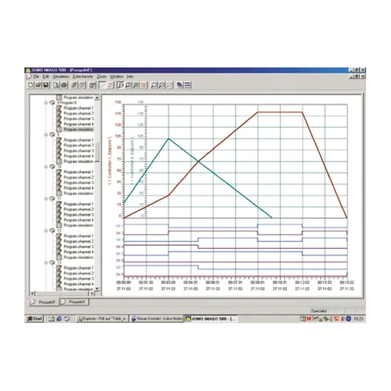 Jumo Temperature Control Software for Windows 95/98/NT4.0/2000/ME/XP/Vista Setup/ProgEdit/Startup IMAGO500
