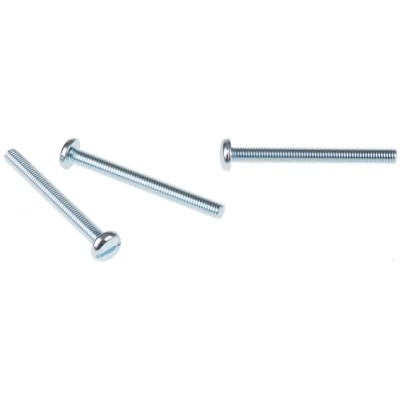 RS PRO Slot Pan Steel Machine Screw 50 mm M5 290-089
