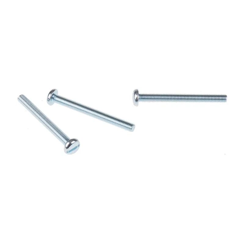 RS PRO Slot Pan Steel Machine Screw 50 mm M5 290-089