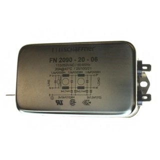 Schaffner FN2090 Series 20A 250V AC/DC 0Hz-400Hz Chassis Mount EMI Filter Fast-On 1 Phase 