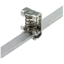 Weidmüller KLBUE Series Clamping Yoke for DIN Rail Terminal Blocks Steel Silver 1600480000