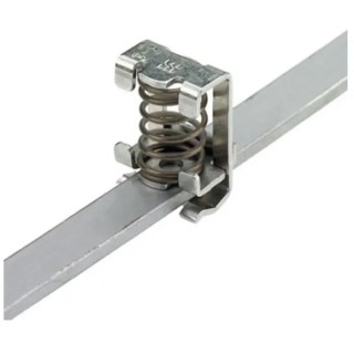 Weidmüller KLBUE Series Clamping Yoke for DIN Rail Terminal Blocks Steel Silver 1600480000