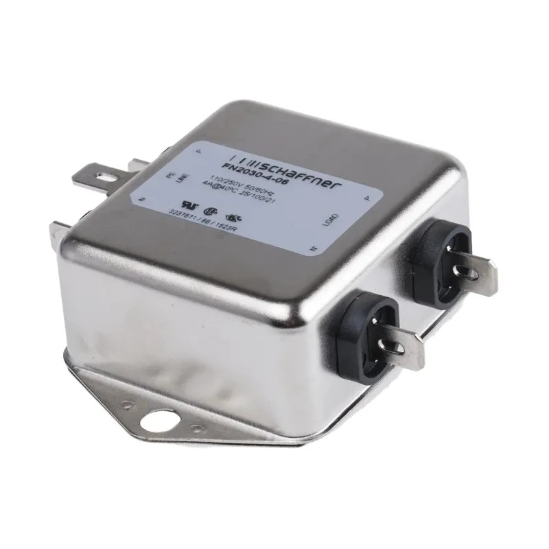 Schaffner Chassis Mount EMI Filter 4 A 250V ac/dc 400Hz Fast-On Single Phase FN2030