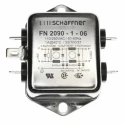 Schaffner Chassis Mount EMI Filter, 1 A Max Current, 250V ac/dc, 0Hz-400Hz Frequency, Fast-On Termination, 2-Stage FN2090