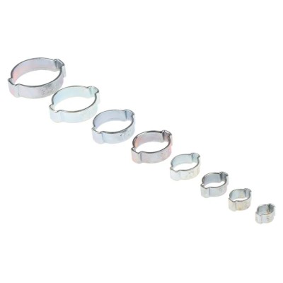 RS PRO 200 Piece Zinc Plated Steel Hose Clip Kit 23 mm - 27 mm 292-524