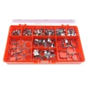 RS PRO 200 Piece Zinc Plated Steel Hose Clip Kit 23 mm - 27 mm 292-524
