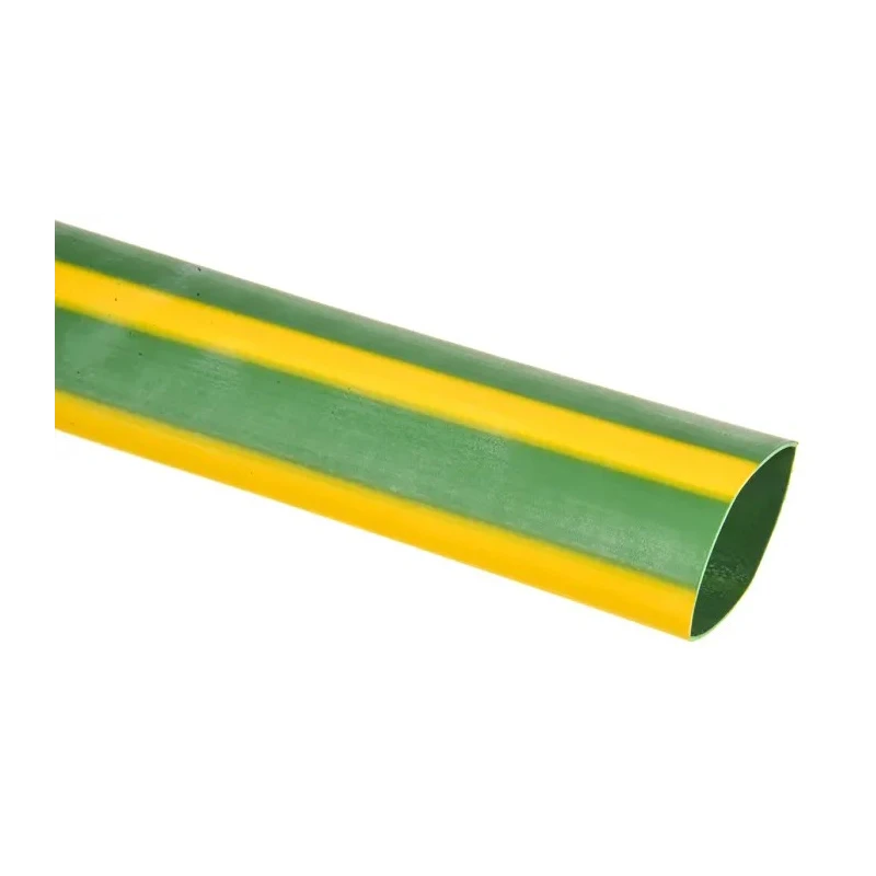 RS PRO Halogen Free Heat Shrink Tubing Green Yellow 25.4 mm Sleeve Diameter x 1.2 m Length 2:1 Ratio 268-5041