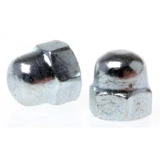 RS PRO Bright Zinc Steel Dome Nut M3 Thread Metric Overall Height 6mm DIN 1587 293-050