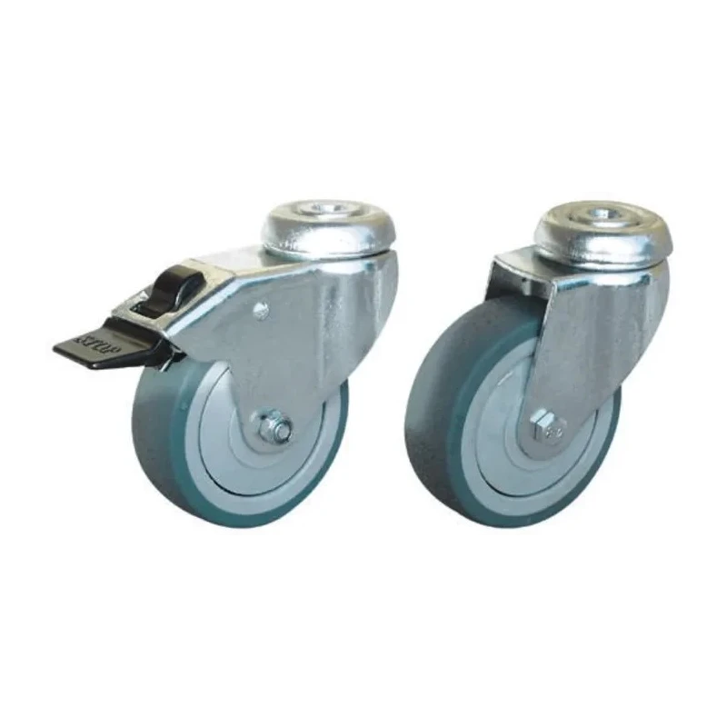 Guitel Hervieu Swivel Castor, 40 kg Load Capacity, 50 mm Rubber Wheel Diameter, Pressed Steel Frame, Model 313302