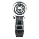Guitel Hervieu Braked Swivel Castor, 40 kg Load Capacity, 50 mm Rubber Wheel, Pressed Steel Frame, Bright Zinc Plated 313322