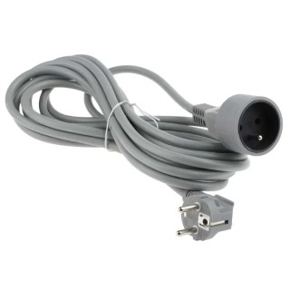 RS PRO 5 m 1 Socket Type E Extension Lead 250V 16A Polyvinyl Chloride Jacket 296-387