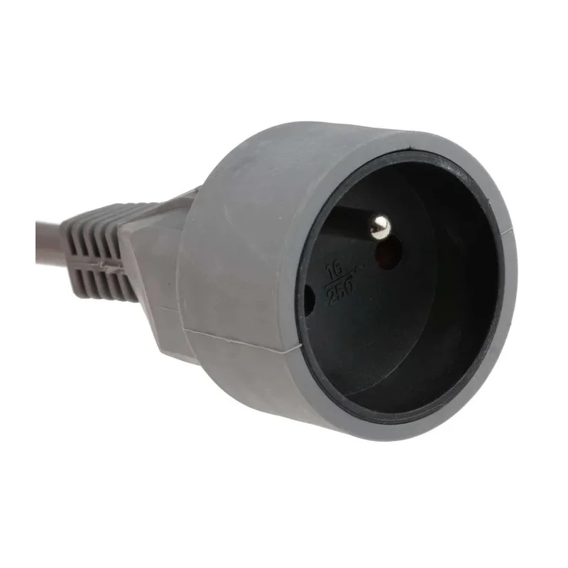 RS PRO 5 m 1 Socket Type E Extension Lead 250V 16A Polyvinyl Chloride Jacket 296-387