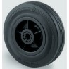 Guitel Hervieu Black Rubber Trolley Wheel, 125 kg Load Capacity, 125mm Diameter, 35mm Width, Roller Bearing 55251260