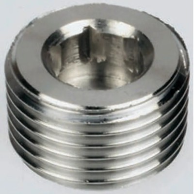 Legris Pneumatic Stainless Steel Pipe Fitting Straight Hexagon Male Threaded Plug 3/8 in 0285 17 00