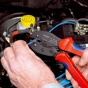 Knipex PreciForce Crimp Tool for Heatshrink Terminals, 4 mm Cutting Capacity, Comfort Grip Handle, 220mm Length 97 52 37