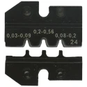 Knipex Coaxial Crimp Die Set, Insulated, Black, 3 Ports, D-Sub Connector Compatible 97 49 24