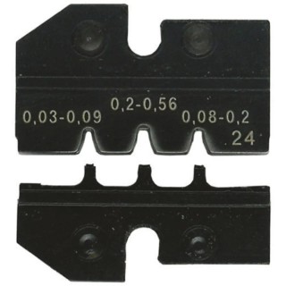 Knipex Coaxial Crimp Die Set, Insulated, Black, 3 Ports, D-Sub Connector Compatible 97 49 24