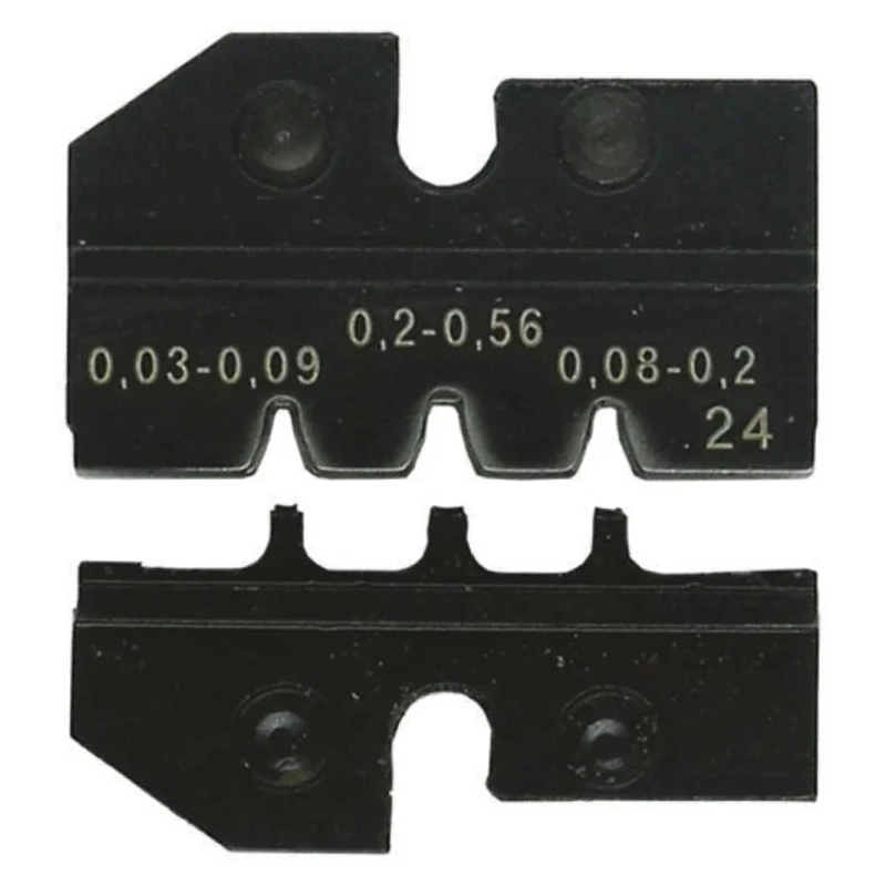 Knipex Coaxial Crimp Die Set, Insulated, Black, 3 Ports, D-Sub Connector Compatible 97 49 24