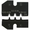 Knipex Coaxial Crimp Die Set, Insulated, Black, 3 Ports, D-Sub Connector Compatible 97 49 24