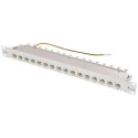 Telegartner 19in Cat6 16 Port RJ45 RJ Patch Panel STP 1U Grey MPP16-HS K J02022A0050