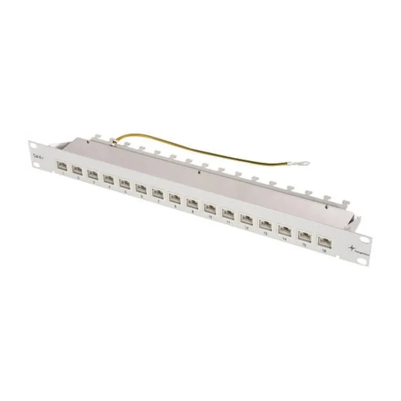 Telegartner 19in Cat6 16 Port RJ45 RJ Patch Panel STP 1U Grey MPP16-HS K J02022A0050