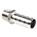 Legris Pneumatic Fitting Stainless Steel Pipe Fitting, Straight Hexagon Adapter, Male Threaded 3/8 in x Male 1823 13 17