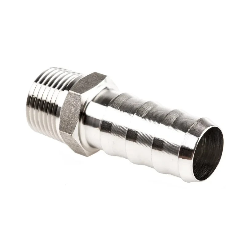 Legris Pneumatic Fitting Stainless Steel Pipe Fitting, Straight Hexagon Adapter, Male Threaded 3/8 in x Male 1823 13 17