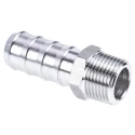 Legris Pneumatic Fitting Stainless Steel Pipe Fitting, Straight Hexagon Adapter, Male Threaded 3/8 in x Male 1823 13 17