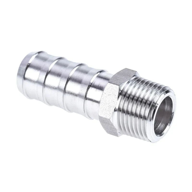 Legris Pneumatic Fitting Stainless Steel Pipe Fitting, Straight Hexagon Adapter, Male Threaded 3/8 in x Male 1823 13 17