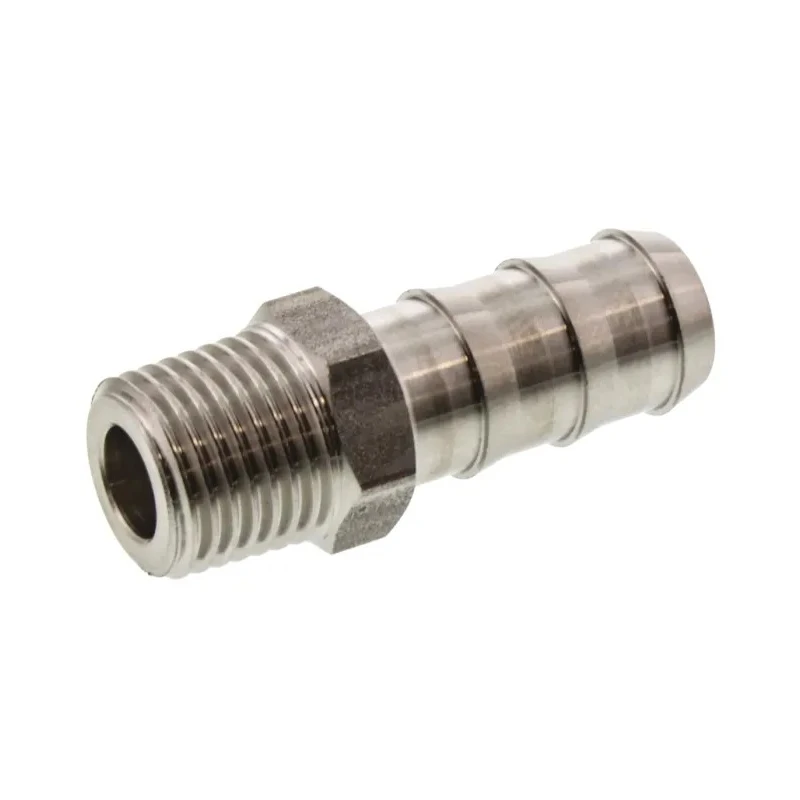 Legris Pneumatic Fitting Stainless Steel Straight Hexagon Adapter Male Threaded 1/4 in 316L Stainless Steel 150 1823 10 13