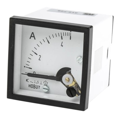 HOBUT Analogue Panel Ammeter 100 A AC, 48 mm x 43 mm, Class 1.5 Moving Iron D48SD