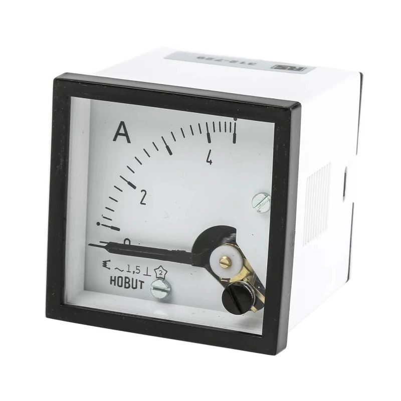 HOBUT Analogue Panel Ammeter 100 A AC, 48 mm x 43 mm, Class 1.5 Moving Iron D48SD