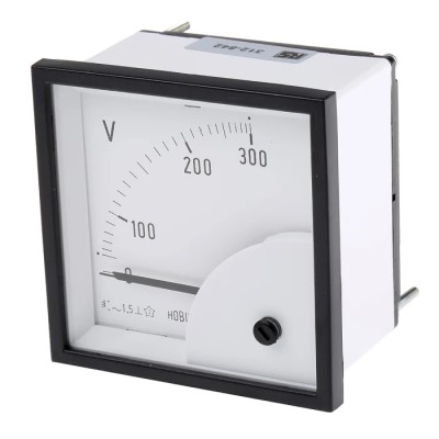 HOBUT D72 Series Analogue Voltmeter AC, 68 mm Cutout Width and Height, Accuracy Class 1.5 D72MIS300V/2-001