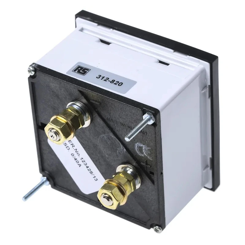 HOBUT Analogue Panel Ammeter 40 A AC, 72 mm x 72 mm, Class 1.5 Moving Iron D72SD