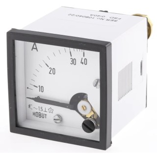 HOBUT Analogue Panel Ammeter 100 A AC, 48 mm x 48 mm, Class 1.5 Moving Iron D48SD