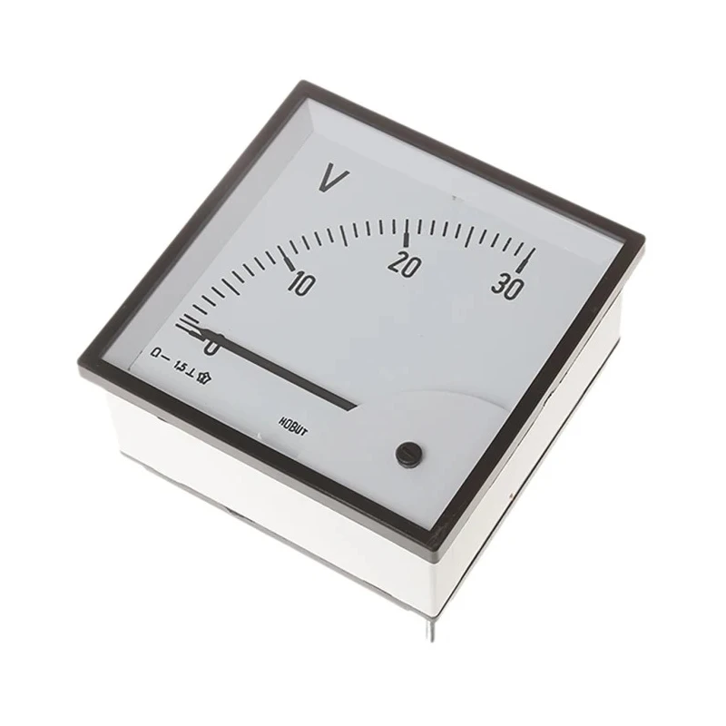 HOBUT D96 Series Analogue DC Voltmeter 92 mm Cutout Height x 92 mm Cutout Width D961MCS30V/2-001