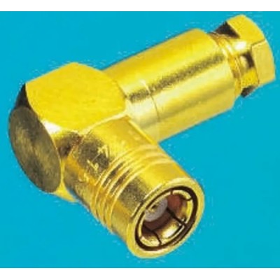 Radiall SMB Series Coaxial Connector Cable Male SMB, 50 Ω, Right Angle Body Clamp R114163000W