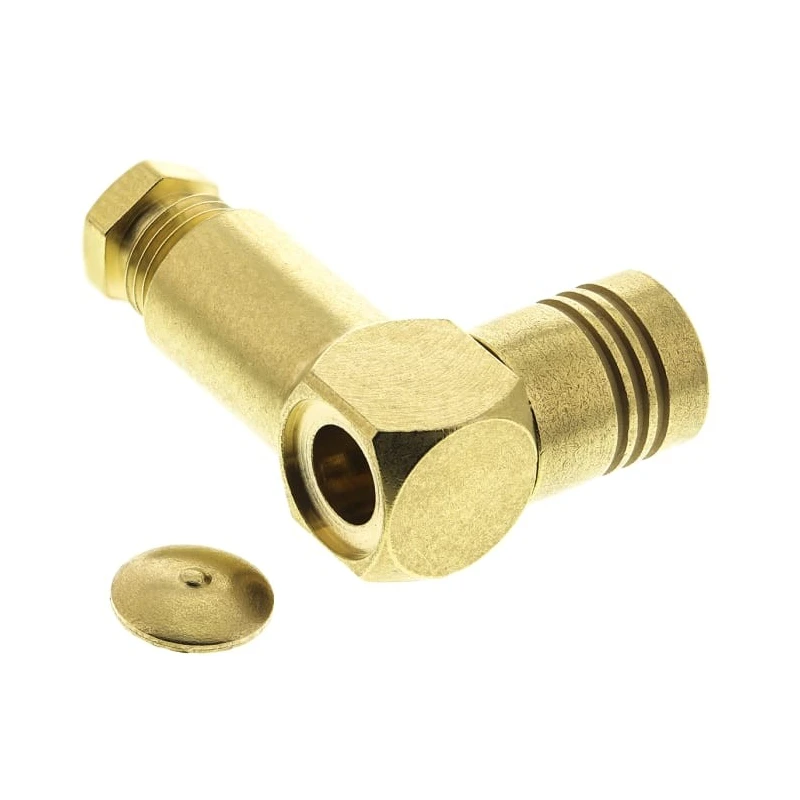 Radiall SMB Series 50 Ω Coaxial Connector Cable Male SMB Right Angle Body Clamp R114165000W