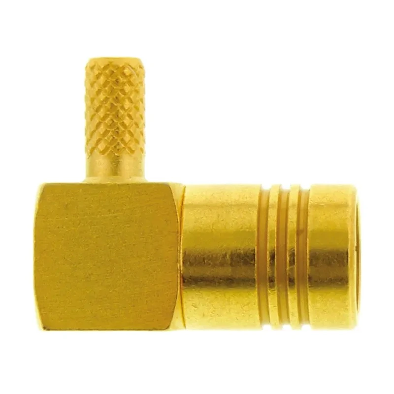 Radiall SMB Series Coaxial Connector Cable Male SMB 50 Ω Right Angle Body Crimp R114186000W