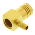 Radiall SMB Series Coaxial Connector Cable Male SMB 50 Ω Right Angle Body Crimp R114186000W